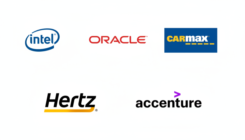 Stocks to watch today September 25 2025: Intel, Oracle, CarMax, Hertz, Accenture logos